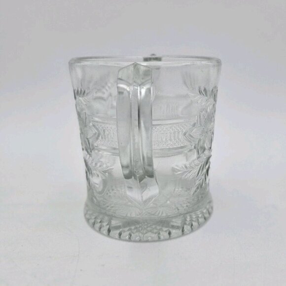 EAPG INDIANA GLASS No 162 Bouquet Narcissus Spray Winner Sugar 4 3/8" Antique - Picture 6 of 11